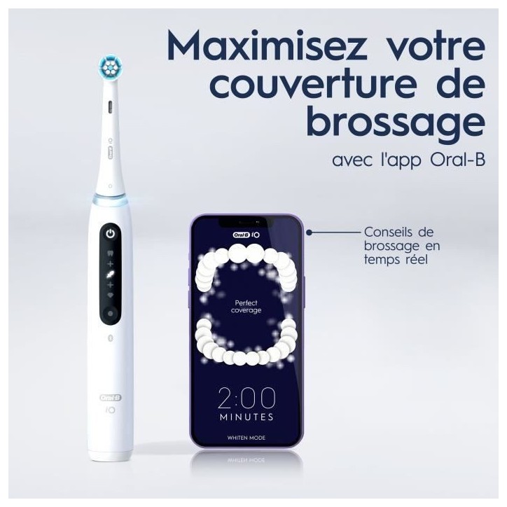 Brosses a dents - ORAL-B - iO5n Quite - White + Travel case - Electrique Brosses a dents - ORAL-B - iO5n Quite - White + Travel case - Electrique