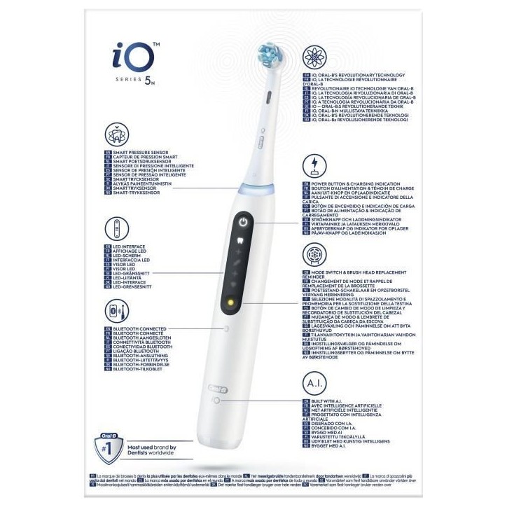 Brosses a dents - ORAL-B - iO5n Quite - White + Travel case - Electrique Brosses a dents - ORAL-B - iO5n Quite - White + Travel case - Electrique