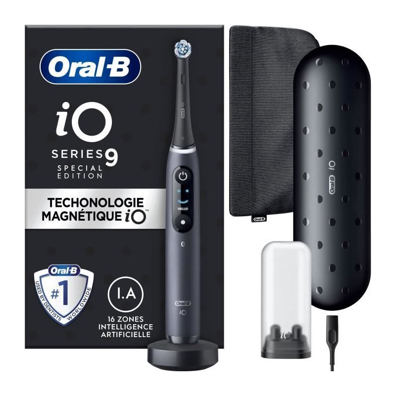 Brosse a Dents Électrique Oral-B iO 9 - Noire - 1 Brossette - 1 Étui Brosse a Dents Électrique Oral-B iO 9 - Noire - 1 Brossette - 1 Étui