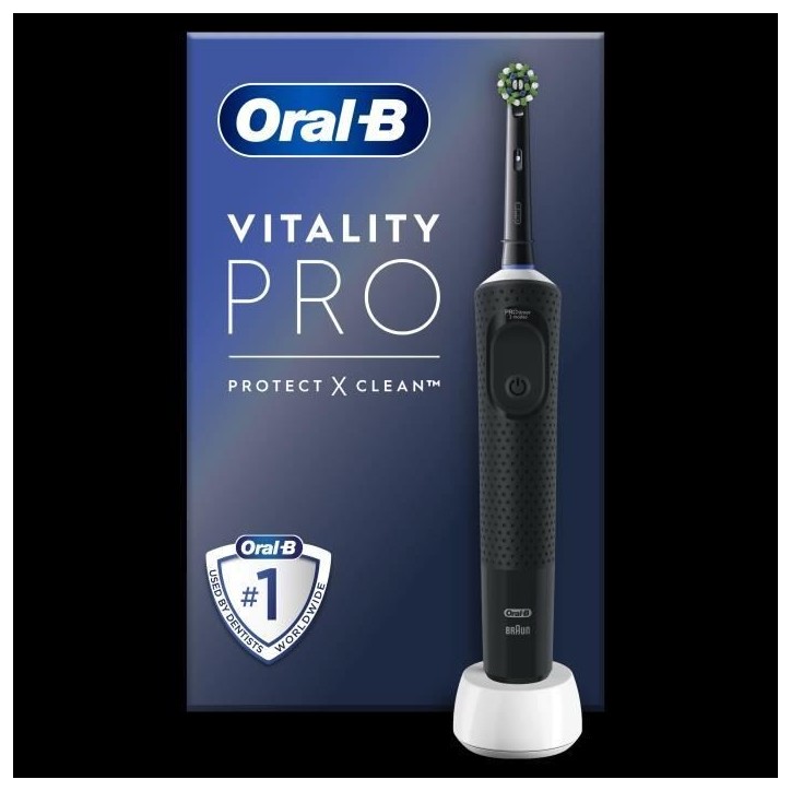 Oral-B Vitality Pro Brosse a Dents Électrique Noire, 1 Brossette Oral-B Vitality Pro Brosse a Dents Électrique Noire, 1 Brossette