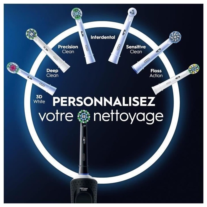 Oral-B Vitality Pro Brosse a Dents Électrique Noire, 1 Brossette Oral-B Vitality Pro Brosse a Dents Électrique Noire, 1 Brossette