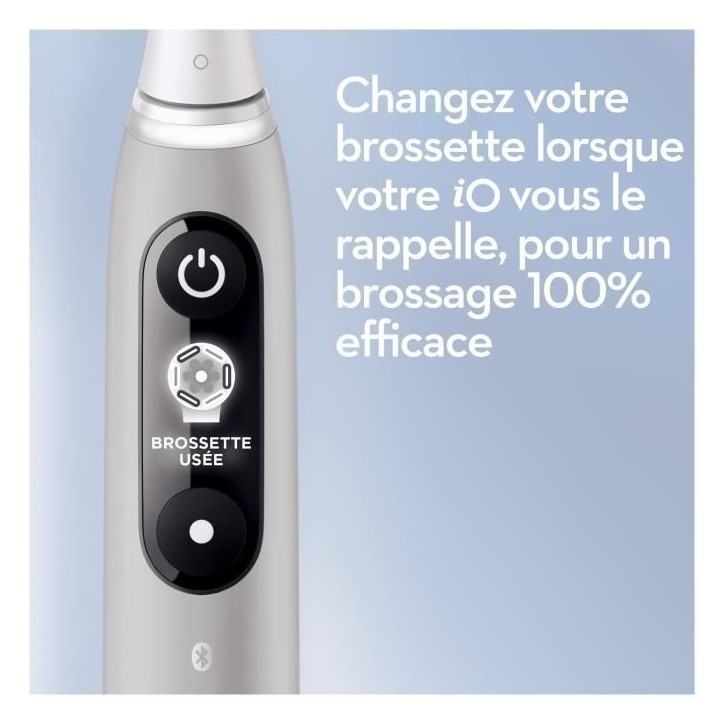 Oral-B iO 6S Brosse a Dents Électrique connectée Bluetooth Grise, 2 Brossettes, 1 Étui De Voyage Oral-B iO 6S Brosse a Dents Électrique connectée Bluetooth Grise, 2 Brossettes, 1 Étui De Voyage
