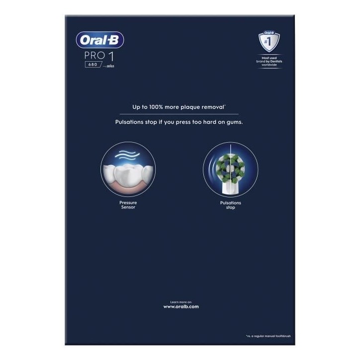 Oral-B Pro Series 1 Lot De Deux, Brosses a Dents Électriques Rose Et Noire, 2 Brossettes, Conçue Par Braun