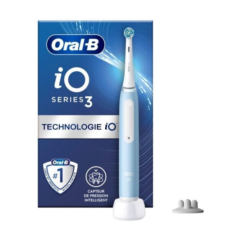 Oral-B iO 3S Brosse a Dents Électrique Bleue, 1 Brossette Oral-B iO 3S Brosse a Dents Électrique Bleue, 1 Brossette