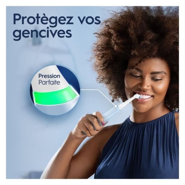 Oral-B iO 3S Brosse a Dents Électrique Bleue, 1 Brossette Oral-B iO 3S Brosse a Dents Électrique Bleue, 1 Brossette