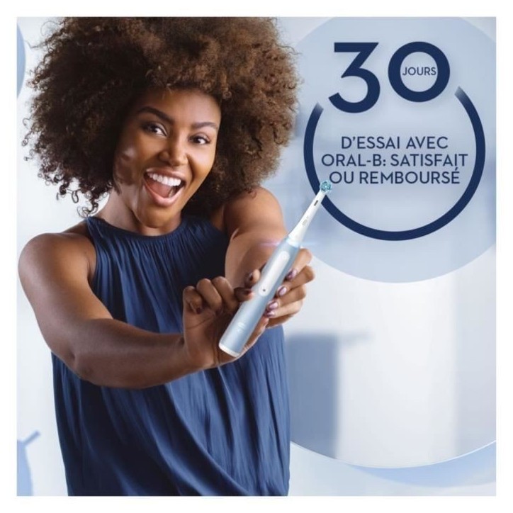 Oral-B iO 3S Brosse a Dents Électrique Bleue, 1 Brossette Oral-B iO 3S Brosse a Dents Électrique Bleue, 1 Brossette