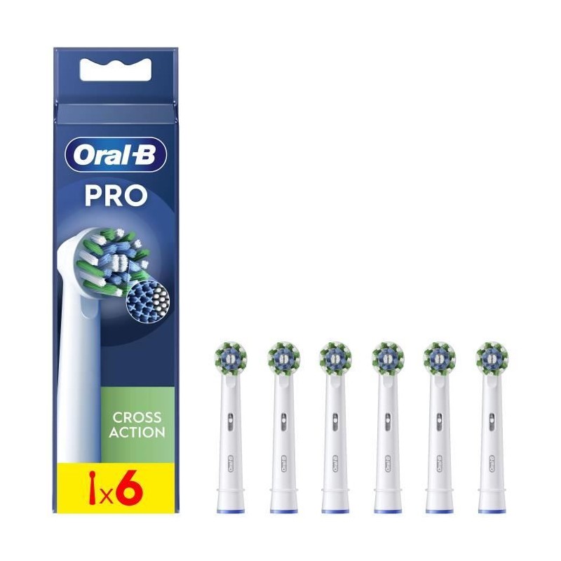 Brossette ORAL-B - Cross Action - pour brosse a dent électrique - pac Brossette ORAL-B - Cross Action - pour brosse a dent électrique - pac