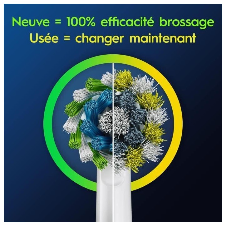 Brossette ORAL-B - Cross Action - pour brosse a dent électrique - pack de 6 Brossette ORAL-B - Cross Action - pour brosse a dent électrique - pack de 6
