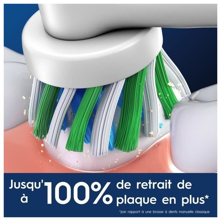Brossette ORAL-B - Cross Action - pour brosse a dent électrique - pack de 6 Brossette ORAL-B - Cross Action - pour brosse a dent électrique - pack de 6