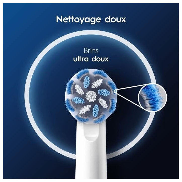 Brossette ORAL-B - Pack de 6 brossettes - Sensitive Clean - Pour brosse a dent électrique Brossette ORAL-B - Pack de 6 brossettes - Sensitive Clean - Pour brosse a dent électrique
