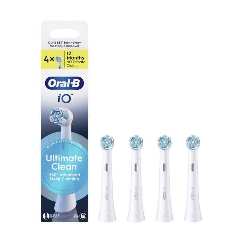 Brossettes - ORAL-B - IO refills Ultimate Clean - Pack de 4 - Blanc Brossettes - ORAL-B - IO refills Ultimate Clean - Pack de 4 - Blanc