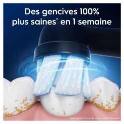 Brossettes - ORAL-B - IO refills Gentle Care - Pack de 4 - Noir