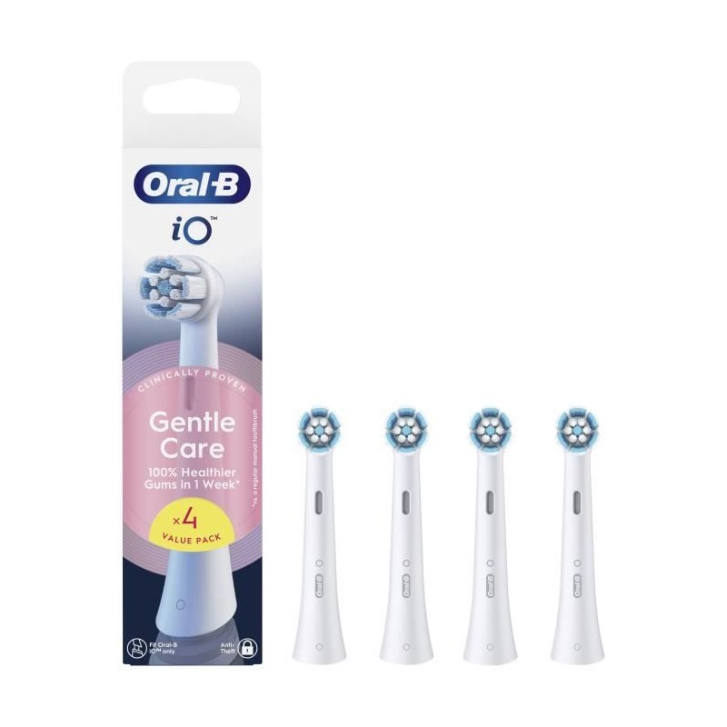 Recharges de brosse a dents - ORAL B - iO - x4 Soin Doux Blanc Recharges de brosse a dents - ORAL B - iO - x4 Soin Doux Blanc