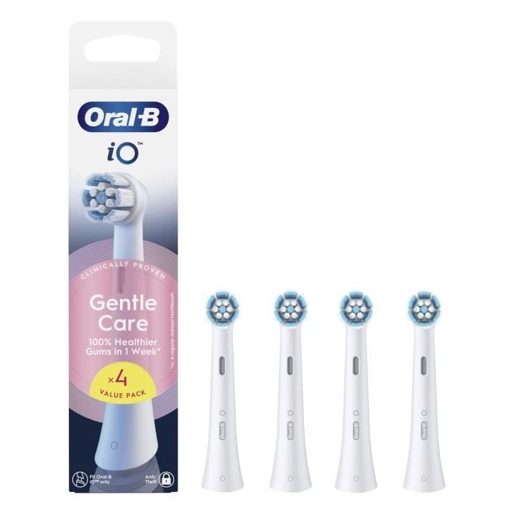 Recharges de brosse a dents - ORAL B - iO - x4 Soin Doux Blanc Recharges de brosse a dents - ORAL B - iO - x4 Soin Doux Blanc