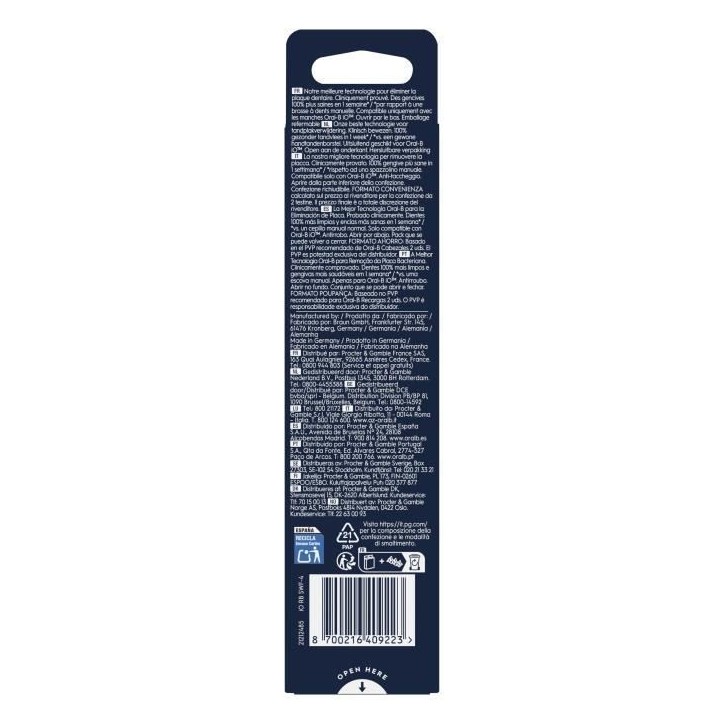 Recharges de brosse a dents - ORAL B - iO - x4 Soin Doux Blanc Recharges de brosse a dents - ORAL B - iO - x4 Soin Doux Blanc
