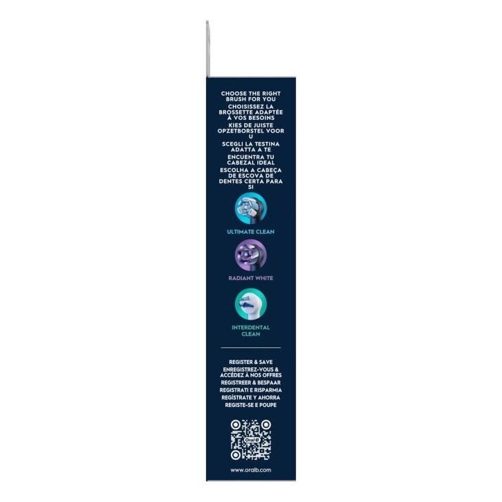 Brossettes - ORAL-B - iO refills Gentle Care - Pack de 8 - Noir