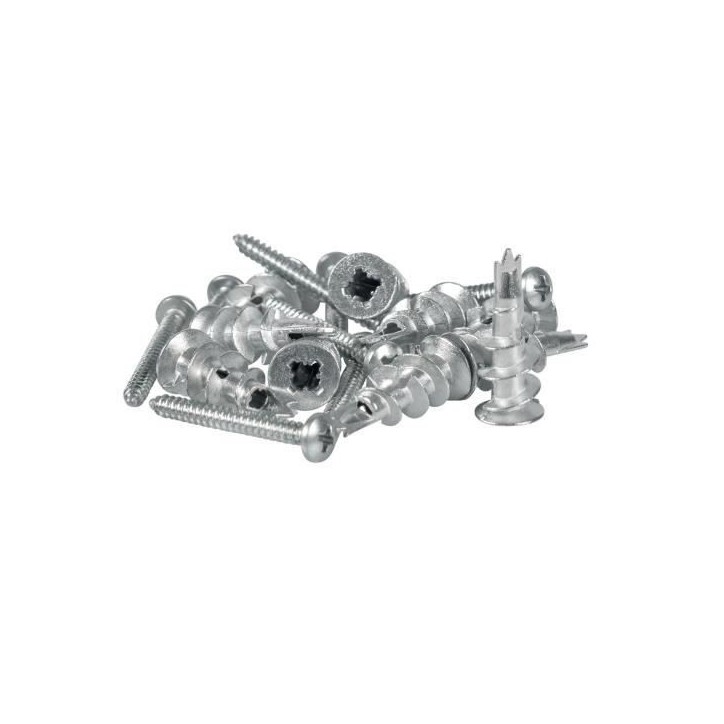 Chevilles autoforeuses métal pour cloison plâtre - RAPID - Ø13 - 6-16mm - Lot de 10 - Charge max 5 kg - Sans perçage - 50015 Chevilles autoforeuses métal pour cloison plâtre - RAPID - Ø13 - 6-16mm - Lot de 10 - Charge max 5 kg - Sans perçage - 50015