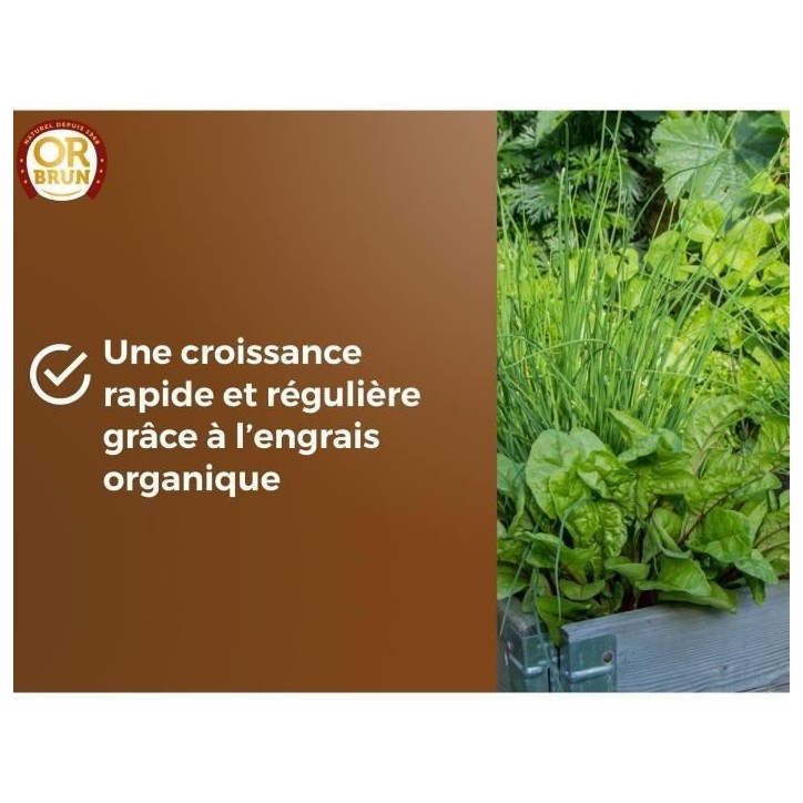 Terreau potager & Plantes aromatiques - OR BRUN - OBRTARO6U - 6L - Croissance rapide