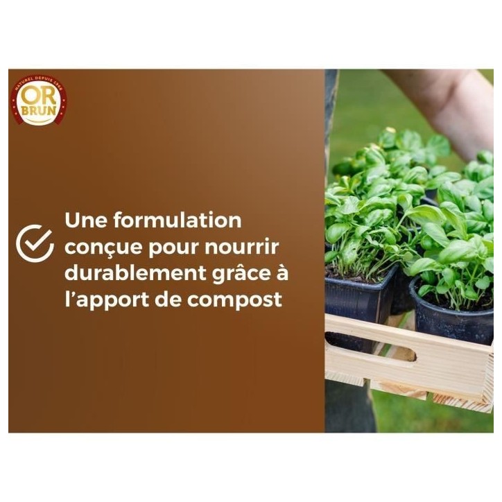 Terreau potager & Plantes aromatiques - OR BRUN - OBRTARO6U - 6L - Croissance rapide