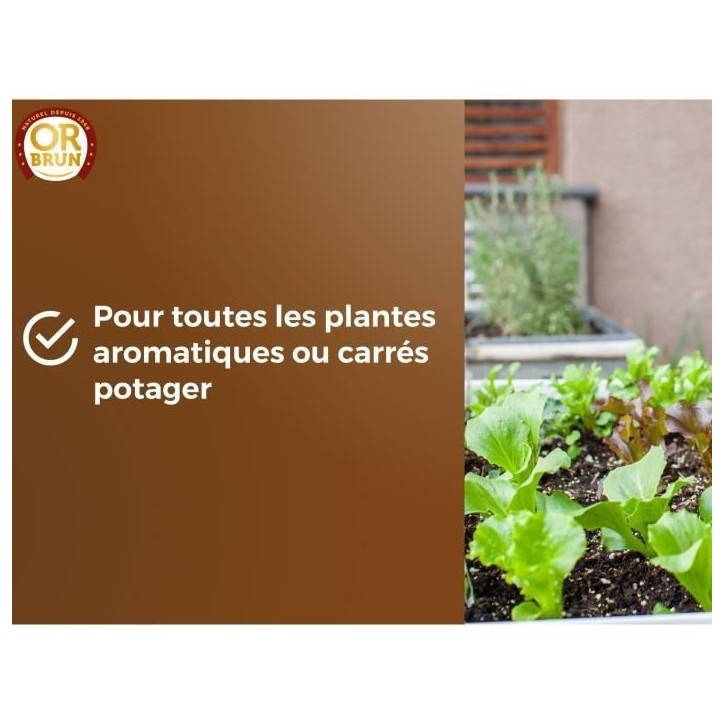 Terreau potager & Plantes aromatiques - OR BRUN - OBRTARO6U - 6L - Croissance rapide