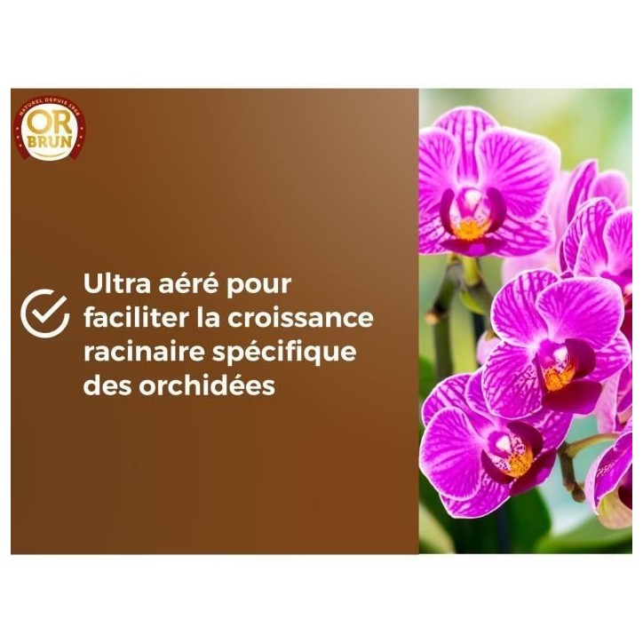 Terreau orchidées - OR BRUN - OBRTORC6U - 6L - Favorise la croissance Terreau orchidées - OR BRUN - OBRTORC6U - 6L - Favorise la croissance