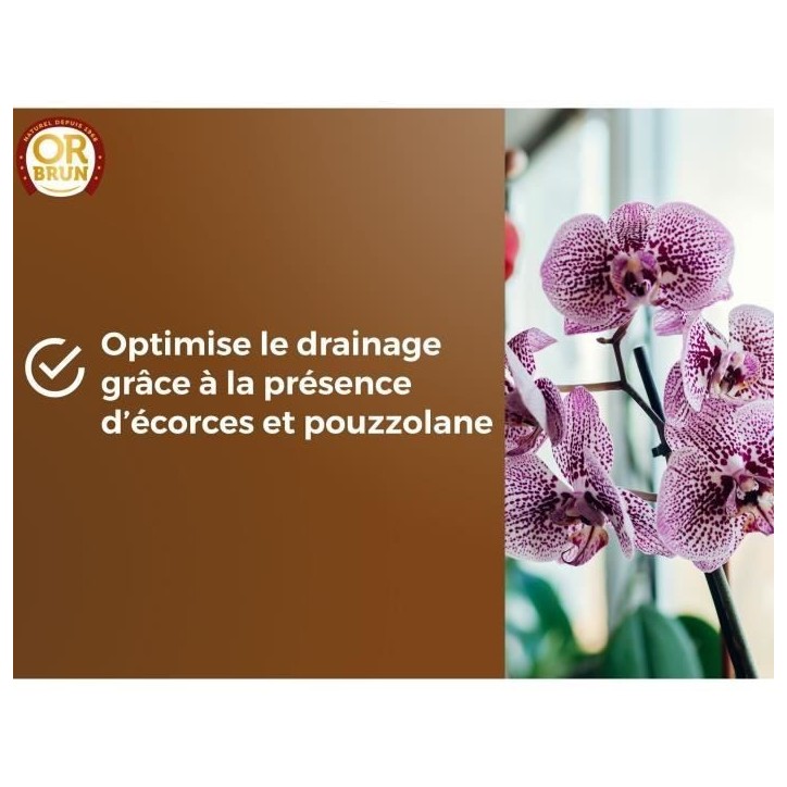 Terreau orchidées - OR BRUN - OBRTORC6U - 6L - Favorise la croissance Terreau orchidées - OR BRUN - OBRTORC6U - 6L - Favorise la croissance