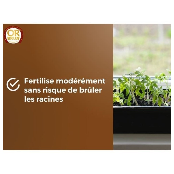 Terreau Semis - OR BRUN - OBRTSEM6U - 6L - Améliore le Drainage - Rétention d'Eau Optimale Terreau Semis - OR BRUN - OBRTSEM6U - 6L - Améliore le Drainage - Rétention d'Eau Optimale