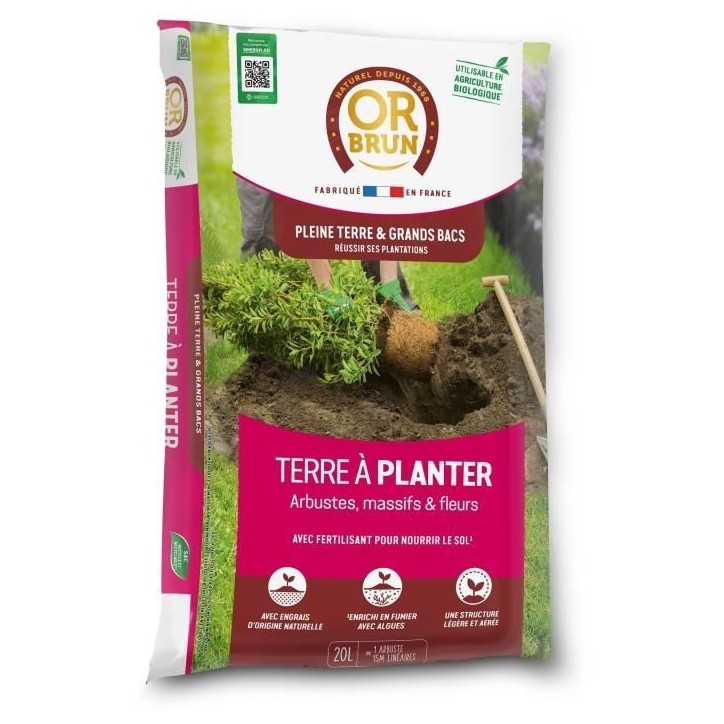 Terre a planter - OR BRUN - OBRTAP20N - 20 L Terre a planter - OR BRUN - OBRTAP20N - 20 L