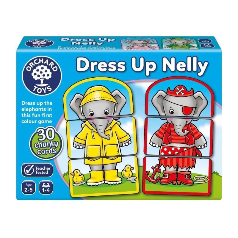 Les tenues de Nelly l'éléphant - Jeu correspondance couleurs - ORCHA Les tenues de Nelly l'éléphant - Jeu correspondance couleurs - ORCHA