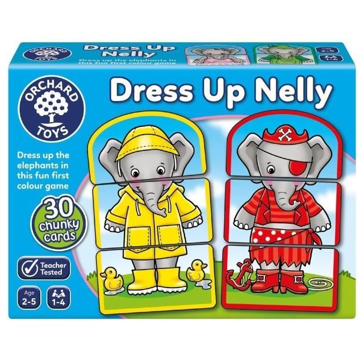 Les tenues de Nelly l'éléphant - Jeu correspondance couleurs - ORCHARD Les tenues de Nelly l'éléphant - Jeu correspondance couleurs - ORCHARD