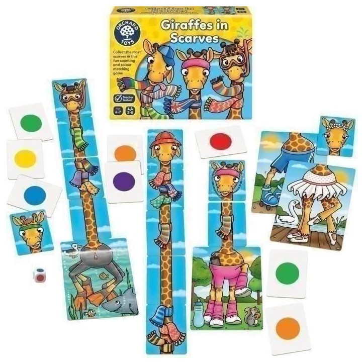 Les girafes et leurs foulards colorés - ORCHARD Les girafes et leurs foulards colorés - ORCHARD