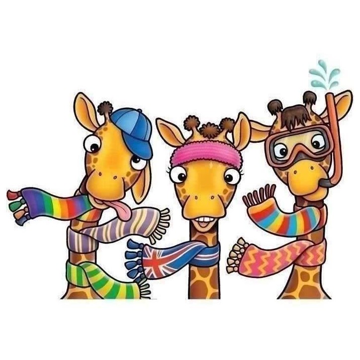 Les girafes et leurs foulards colorés - ORCHARD Les girafes et leurs foulards colorés - ORCHARD