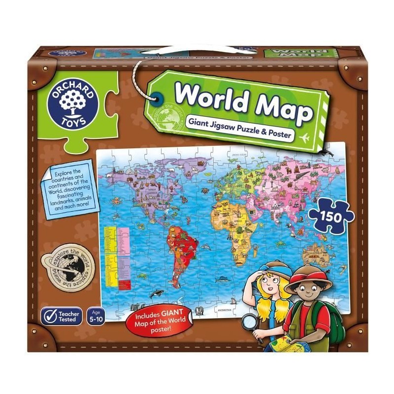 Carte du monde - Puzzle - ORCHARD Carte du monde - Puzzle - ORCHARD