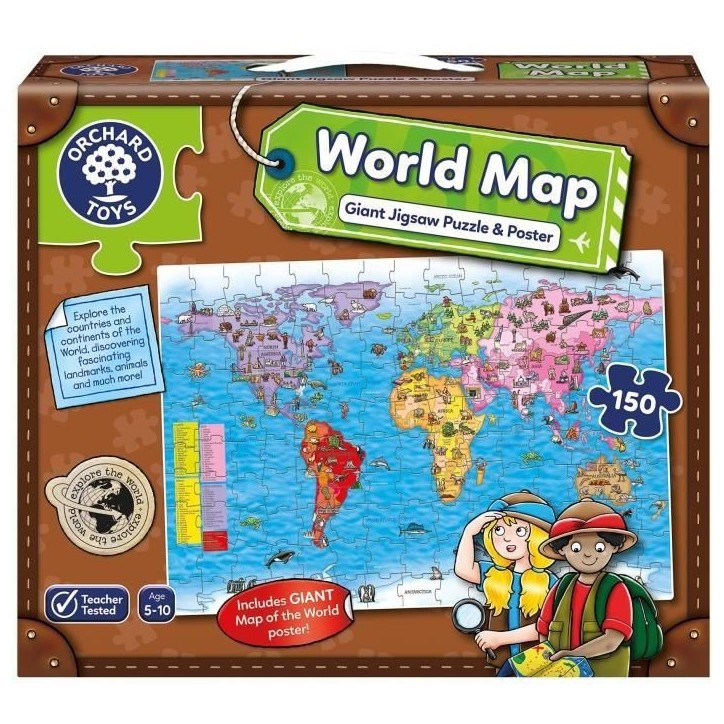 Carte du monde - Puzzle - ORCHARD Carte du monde - Puzzle - ORCHARD