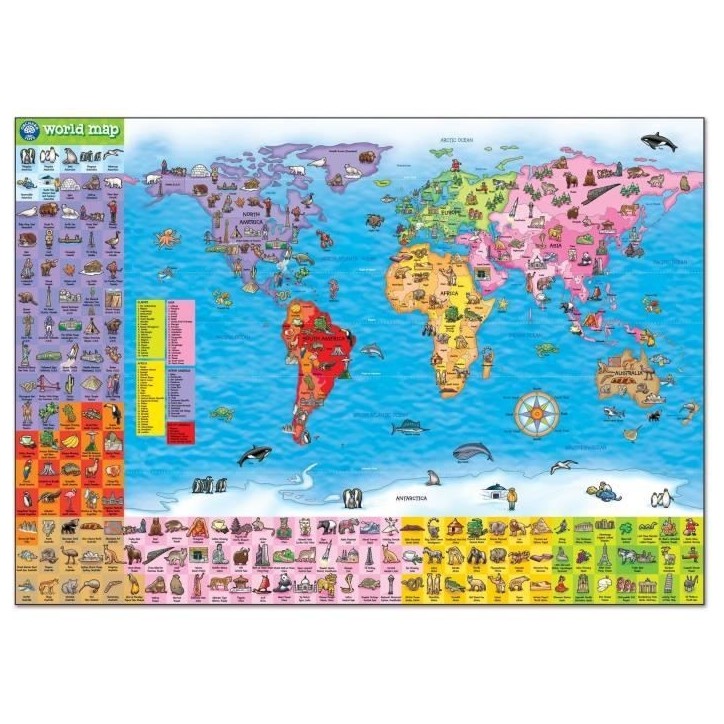 Carte du monde - Puzzle - ORCHARD Carte du monde - Puzzle - ORCHARD