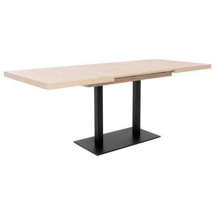 Table a manger extensible ORLANDO - Rectangulaire - style industriel - Décor chene sonoma -8/10 personnes - 120-200 x P 80 x H Table a manger extensible ORLANDO - Rectangulaire - style industriel - Décor chene sonoma -8/10 personnes - 120-200 x P 80 x H