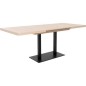 Table a manger extensible ORLANDO - Rectangulaire - style industriel - Décor chene sonoma -8/10 personnes - 120-200 x P 80 x H