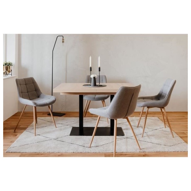 Table a manger extensible ORLANDO - Rectangulaire - style industriel - Décor chene sonoma -8/10 personnes - 120-200 x P 80 x H Table a manger extensible ORLANDO - Rectangulaire - style industriel - Décor chene sonoma -8/10 personnes - 120-200 x P 80 x H