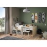 Lit combiné enfant OSCAR - 90 x 190 cm - Chene clair / Blanc - Diagon