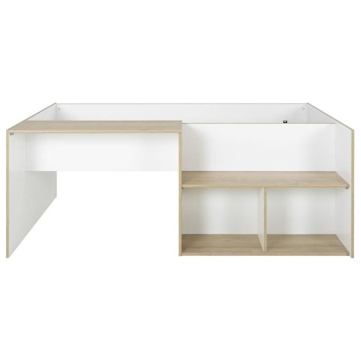 Lit combiné enfant OSCAR - 90 x 190 cm - Chene clair / Blanc - Diagone
