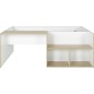 Lit combiné enfant OSCAR - 90 x 190 cm - Chene clair / Blanc - Diagone