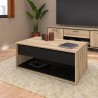 Table basse relevable - OSTARA - Rectangulaire - Chene / Noir - Releva