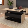 Table basse relevable - OSTARA - Rectangulaire - Chene / Noir - Releva