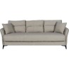 Canapé convertible 3 places - OTTOWA - Tissu beige - 2 coussins - Cof