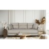 Canapé convertible 3 places - OTTOWA - Tissu beige - 2 coussins - Cof