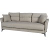Canapé convertible 3 places - OTTOWA - Tissu beige - 2 coussins - Cof