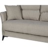 Canapé convertible 3 places - OTTOWA - Tissu beige - 2 coussins - Cof