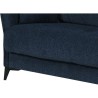 Canapé convertible 3 places - OTTOWA - Tissu bleu foncé - 2 coussins