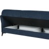 Canapé convertible 3 places - OTTOWA - Tissu bleu foncé - 2 coussins