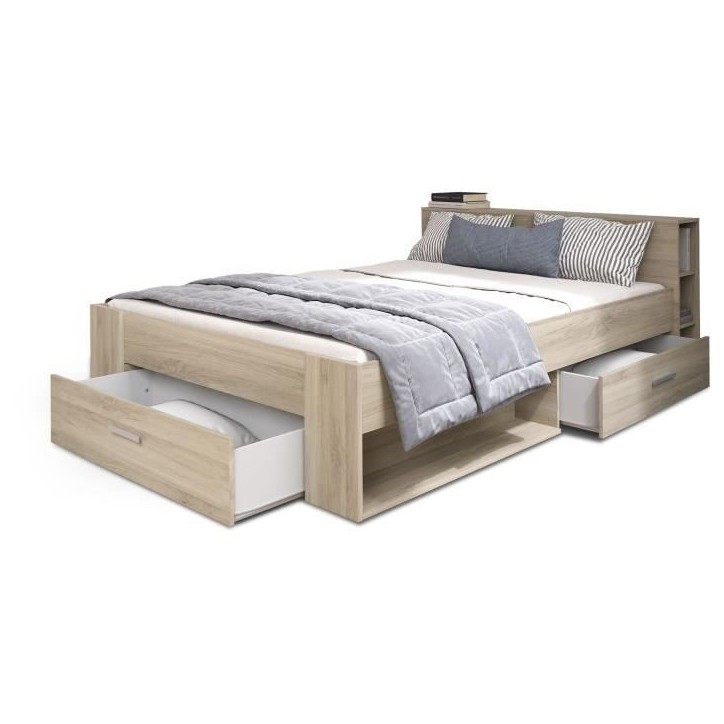 Demeyere - Lit adulte 160 x 200 cm - Chene Kronberg - Oxygene Demeyere - Lit adulte 160 x 200 cm - Chene Kronberg - Oxygene